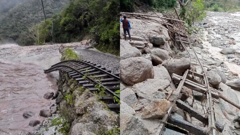 Deslizamiento interrumpe vía férrea hacia Machu Picchu y suspende acceso por Hidroeléctrica