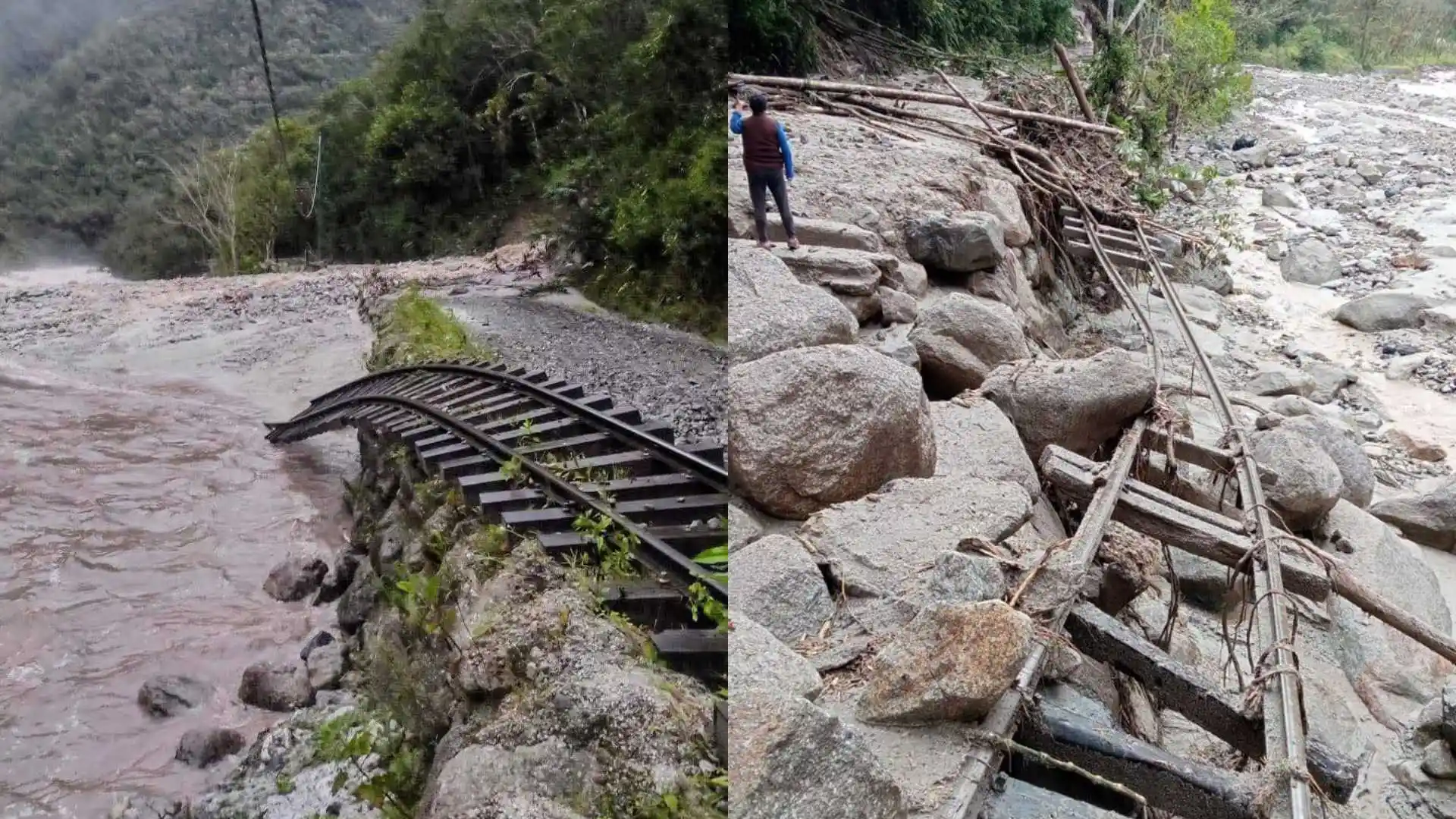 Deslizamiento interrumpe vía férrea hacia Machu Picchu y suspende acceso por Hidroeléctrica